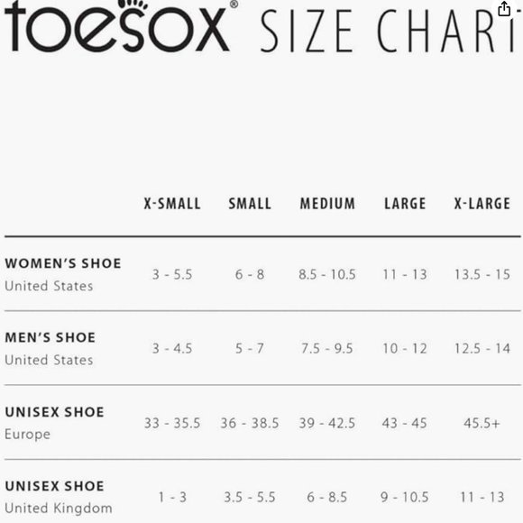 NWT Elle Toesox Medium Black - Picture 5 of 5